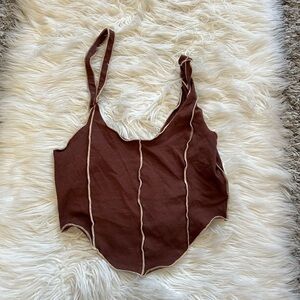 Brown Crop Top